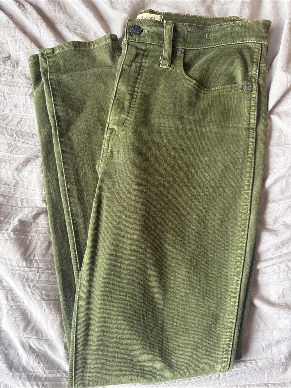 Madewell army Olive Green Skinny Jeans